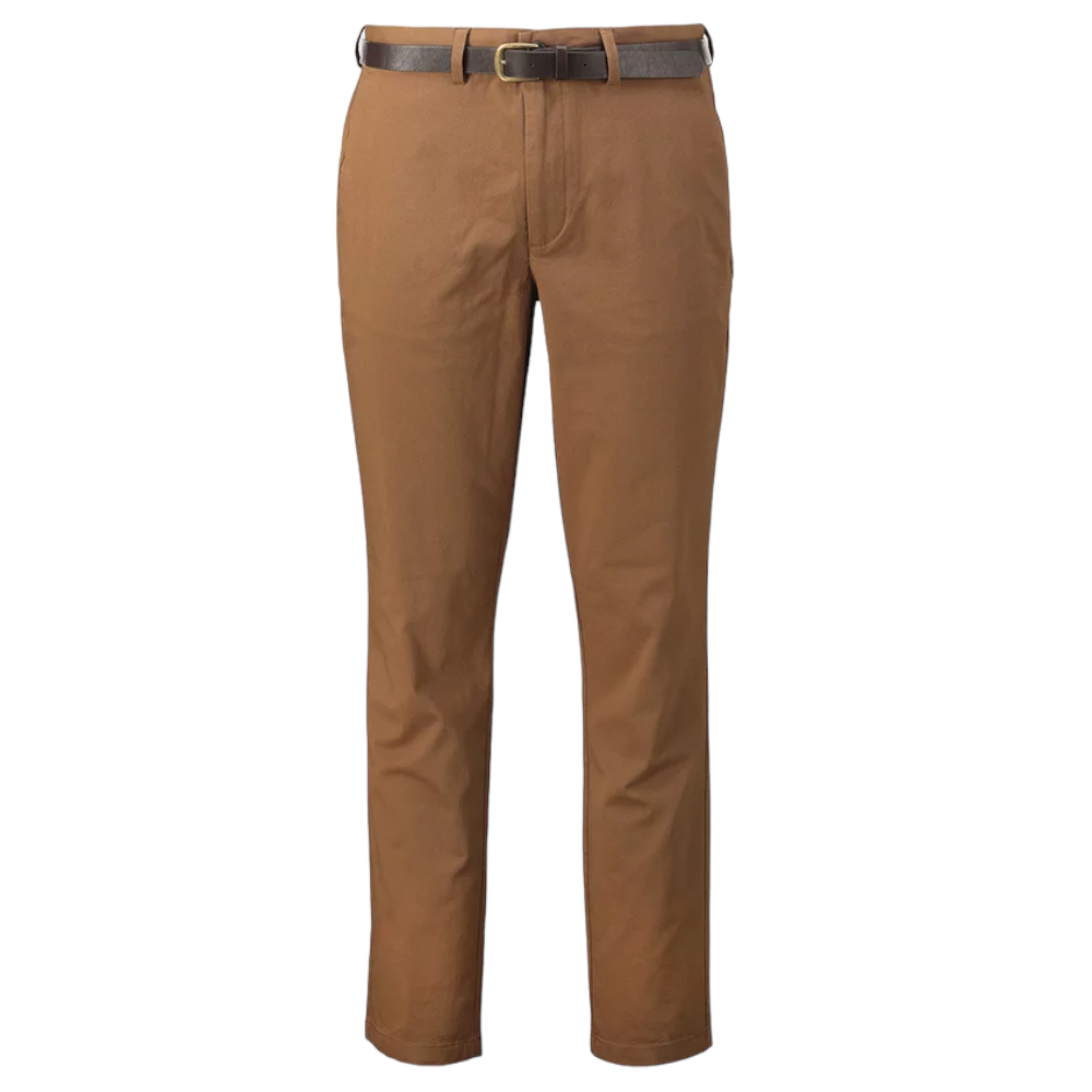 Tu Clothing Brown Belted Slim Fit Chinos With Stretch