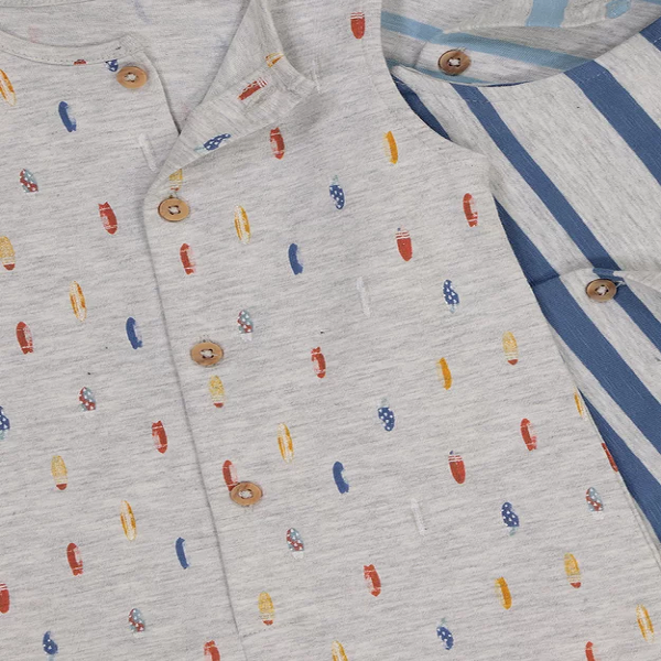 Tu Clothing Grey Printed Rompers 3 Pack - Image 2