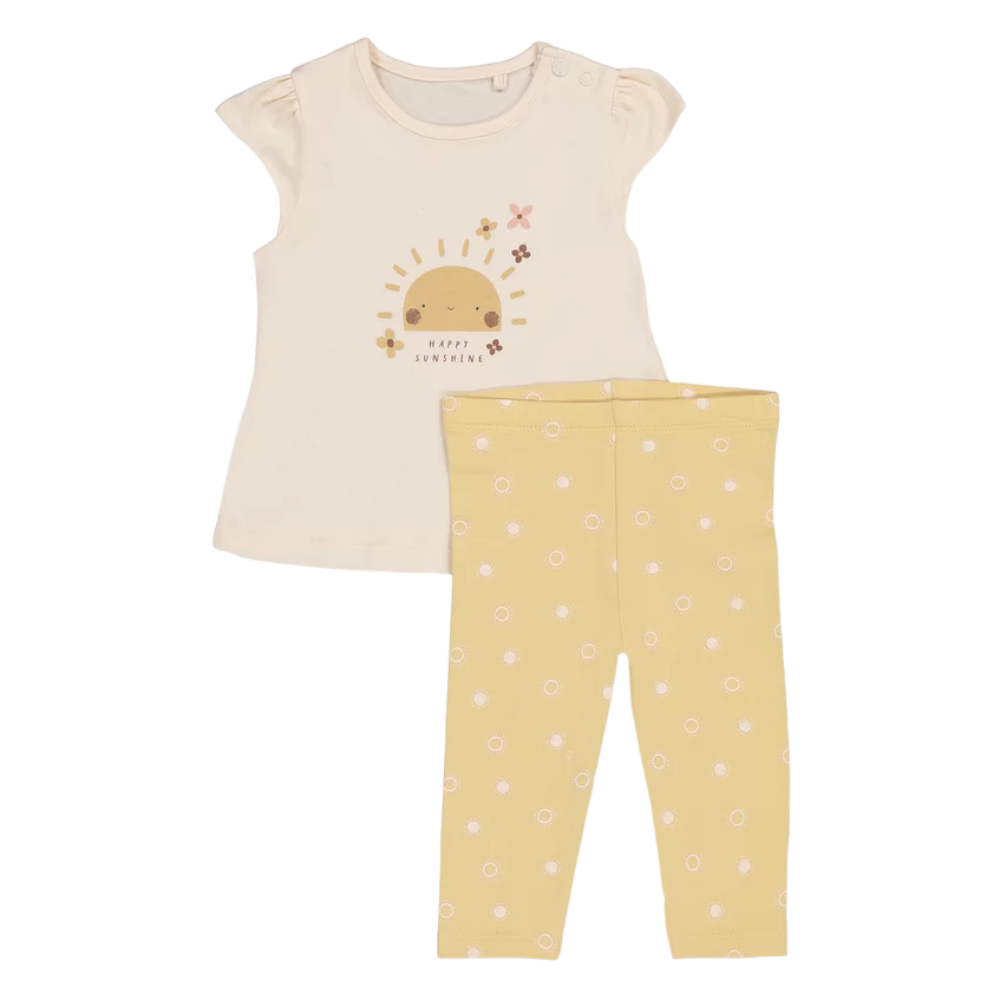 Tu Clothing Cream 'Sunshine' Top & Leggings