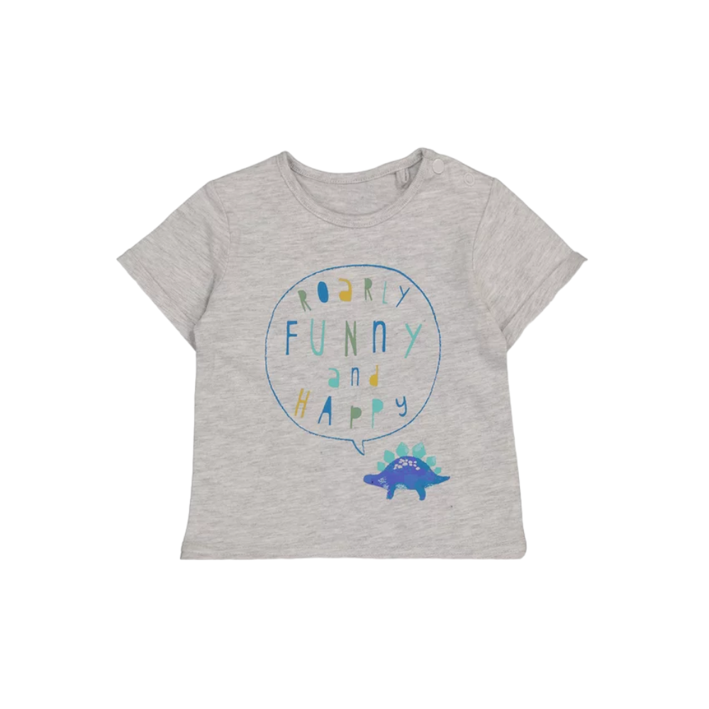 Tu Clothing Grey Dinosaur Speech Bubble T-Shirt