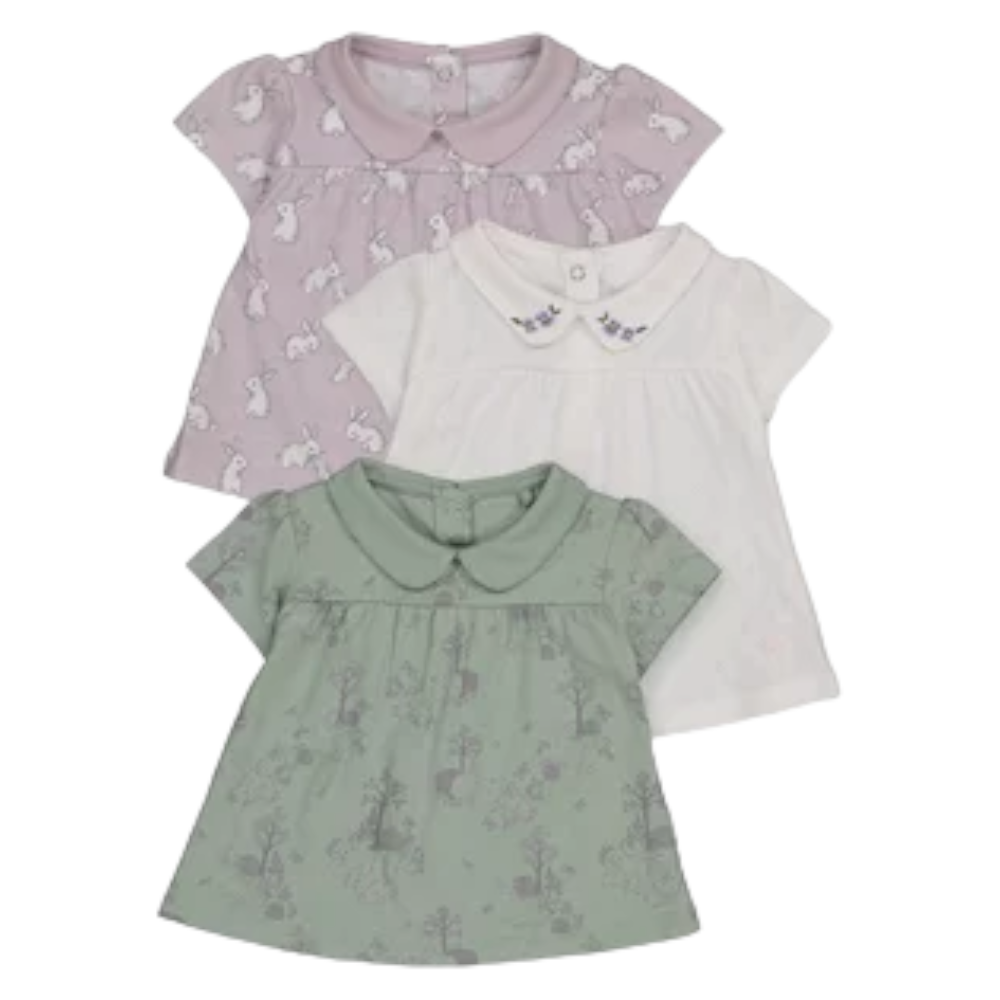 Tu Clothing Bunny Print Top 3 Pack