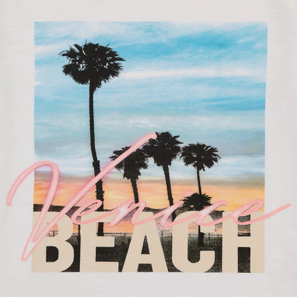 Tu Clothing White 'Venice Beach' Graphic T-Shirt - Image 4