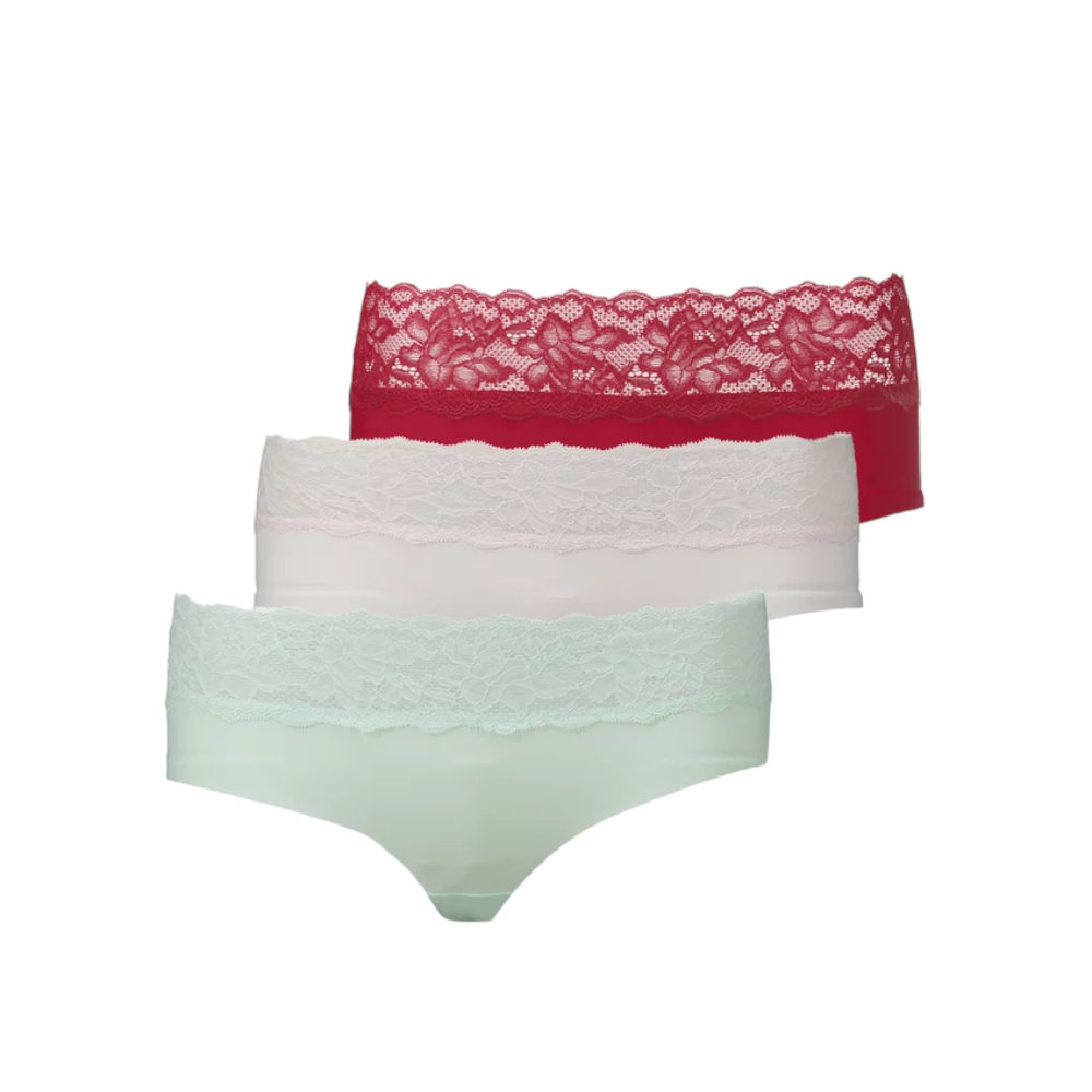 Tu Clothing Green, Pink & White No VPL Knickers 3 Pack