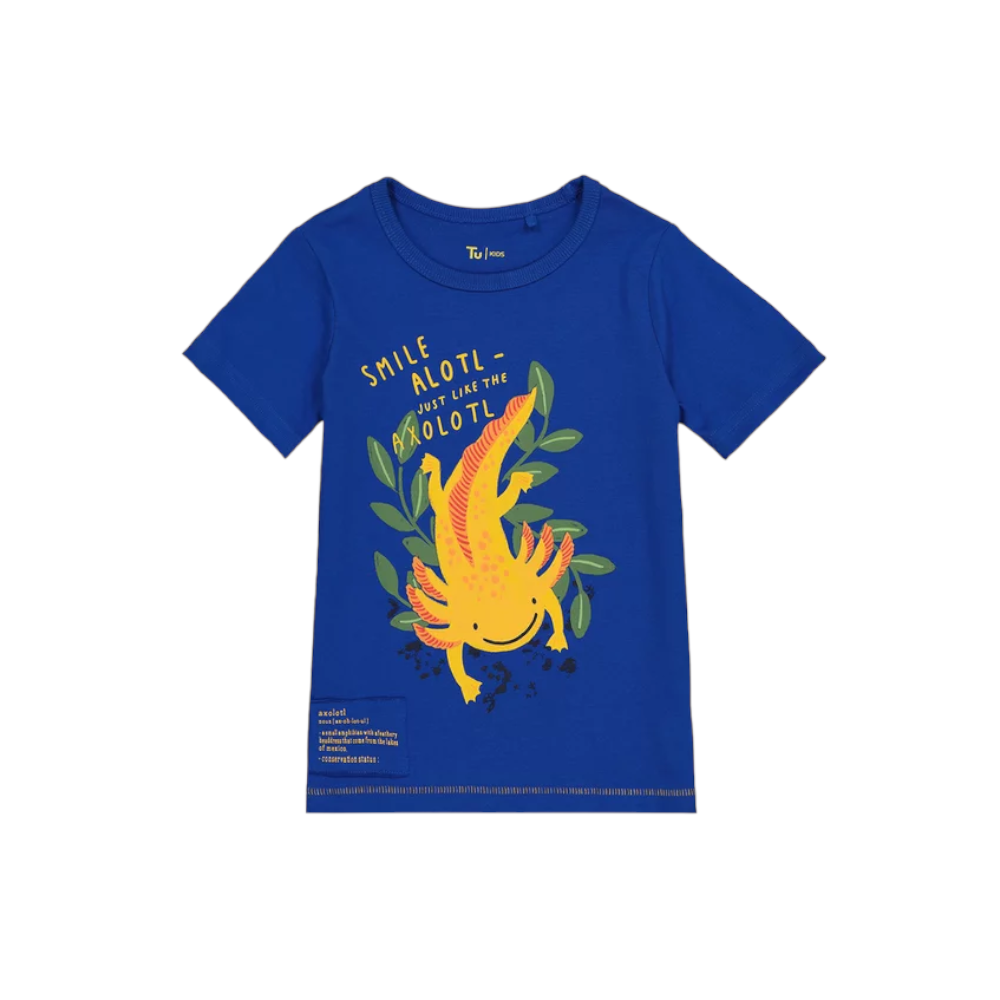 Tu Clothing Blue Axolotl Graphic T-Shirt