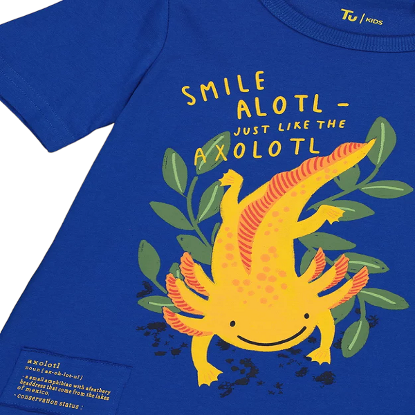 Tu Clothing Blue Axolotl Graphic T-Shirt - Image 2