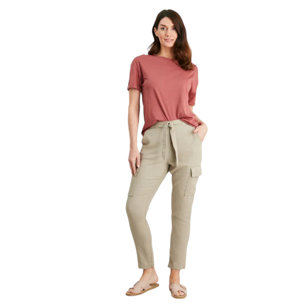 Tu Clothing Stone Linen-Rich Utility Trousers - Image 2