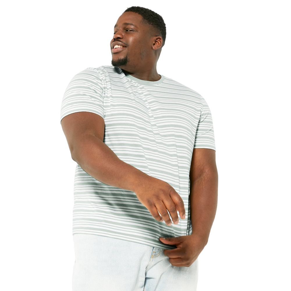 New Look Light Green Stripe Crew Neck T-Shirt - Image 7