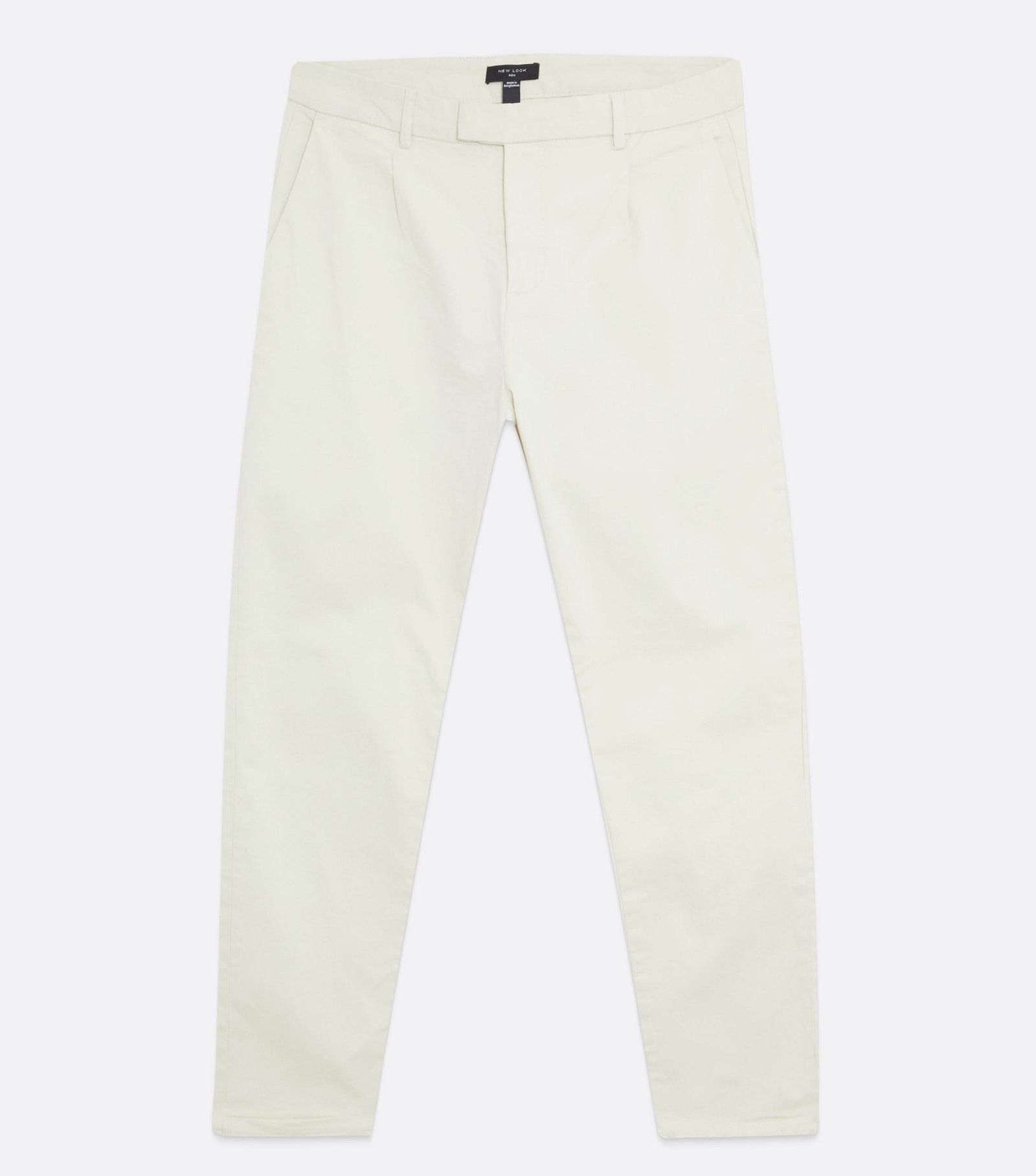 New Look Off White Pleated Chinos - Image 3
